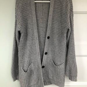 American Eagle Slouchy Waffle Knit Cardigan